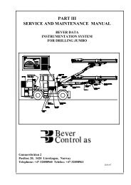 PART III SERVICE AND MAINTENANCE MANUAL - Bever Control AS
