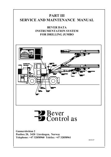 PART III SERVICE AND MAINTENANCE MANUAL - Bever Control AS