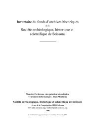 SociÃ©tÃ© archÃ©ologique, historique et scientifique de Soissons ...