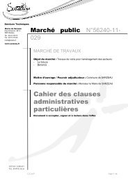 Cahier des clauses administratives particulières _CCAP - Sarzeau