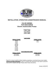 R-Series Operation Manual - BJM Pumps