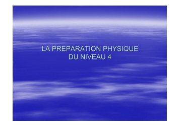LA PREPARATION PHYSIQUE N4