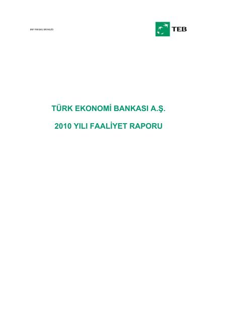 TÃRK EKONOMÄ° BANKASI A - Teb.com