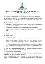 RELEVÃ DE CONCLUSIONS DE LA 22 RÃUNION DU ... - Afristat