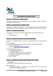 REGLEMENT DE CONSULTATION Page 1 sur 2 Services ...