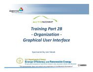 Autonomie Training Part 2 B Organization, Graphical User Interface