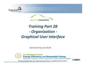 Autonomie Training Part 2 B Organization, Graphical User Interface