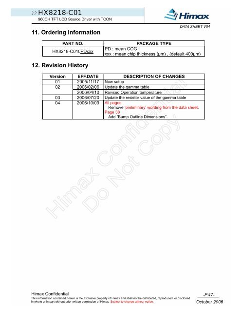 HX8218-C01 - All Shore Industries