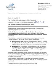 Influenza Update Memo - Meritus Health