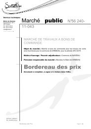 bordereau des prix VOIRIE 201162013 - Sarzeau