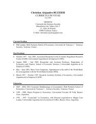 Christian Alejandro RUZZIER CURRICULUM VITAE - Université ...