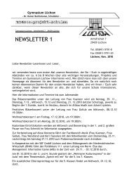 NEWSLETTER 1 - Gymnasium LÃ¼chow