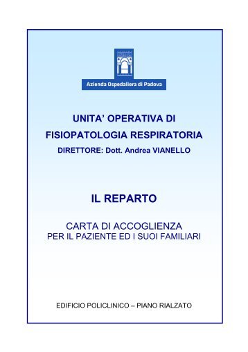 Carta dei Servizi - Azienda Ospedaliera di Padova