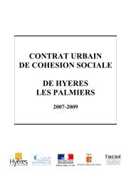 contrat urbain de cohesion sociale de hyeres les ... - CRPV-PACA