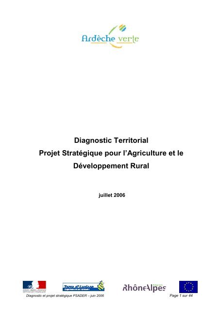 Diagnostic PSADER ArdÃ¨che verte - Syndicat Mixte ArdÃ¨che Verte