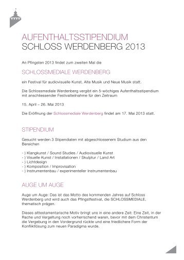 Informationen - Artists-in-residence.ch