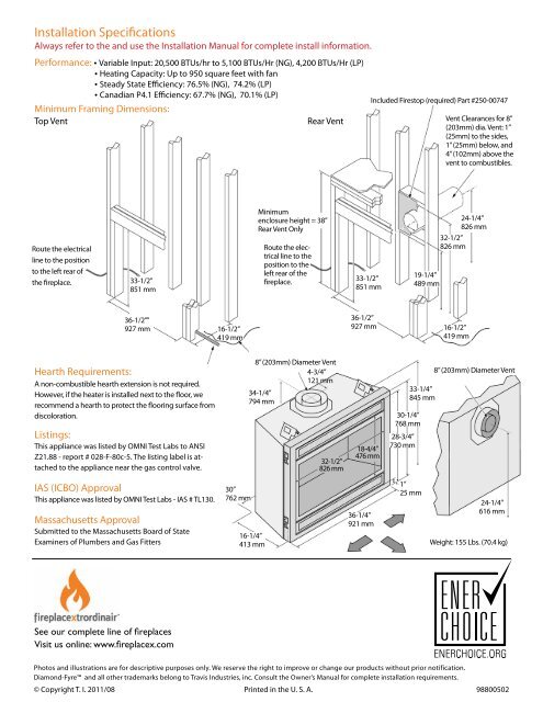 564 Diamond-Fyre Gas Fireplace - FireplaceX | Fireplaces