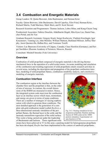 3.4 Combustion and Energetic Materials - Center for Simulation of ...