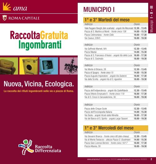 Elenco punti di raccolta - Ama