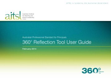 360° Reflection Tool User Guide - Australian Institute for Teaching ...