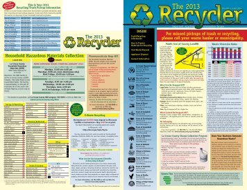 2013 Recycler Brochure - Village of West Salem