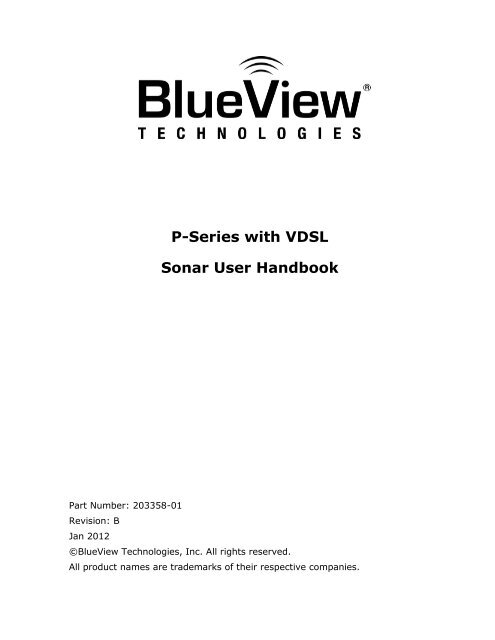User Manual - VDSL - BlueView Technologies, Inc.