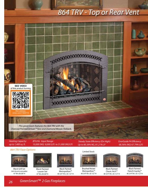 GreenSmartâ¢ 2 Gas Fireplaces