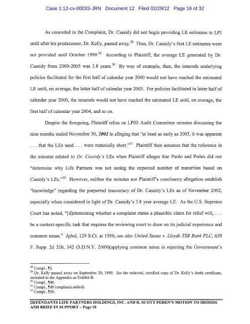 Case 1:12-cv-00033-JRN Document 12 Filed 02/29/12 Page 1 of 32