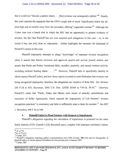 Case 1:12-cv-00033-JRN Document 12 Filed 02/29/12 Page 1 of 32