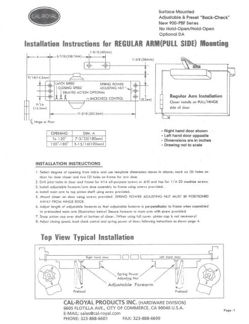 installation-instructions-900pbf-door-closer-cal-royal