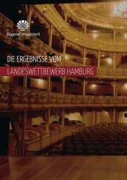 die ergebnisse vom landeswettbewerb hamburg - Jugend musiziert