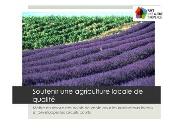 Mettre en oeuvre des points de vente pour les producteurs locaux et ...