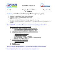 PrÃ©paration au Niveau 4 Cours 9 L'appareil respiratoire du plongeur ...