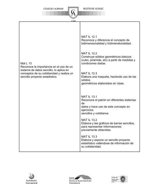 LOGROS DEL ÃREA DE MATEMÃTICAS. NIVEL PRIMERO BÃSICA ...