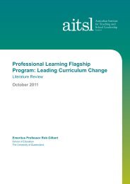 Professional Learning Flagship Program: Leading Curriculum Change