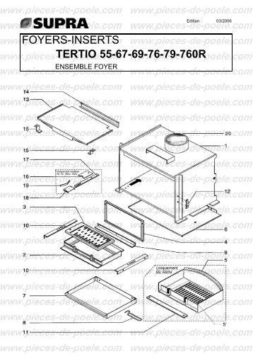 foyers-inserts tertio 55-67-69-76-79-760r - Pieces-de-poele.com