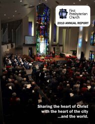 Sharing the heart of Christ with the heart - First Presbyterian Church