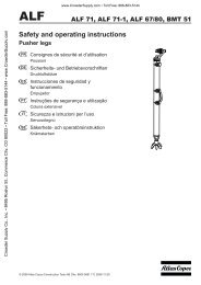 Safety and operating instructions - Crowder Hydraulic Tools