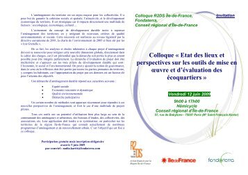 Colloque « Aménagement durable des territoires »