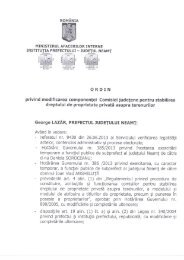 Ordinul prefectului nr. 213 din 26.06.2013 pentru ... - Prefectura Neamt