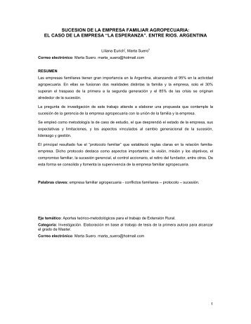 sucesion de la empresa familiar agropecuaria - aader.org.ar