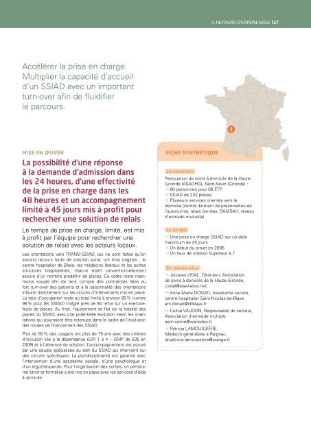 Les parcours de personnes âgées sur un territoire : retours d ... - Anap