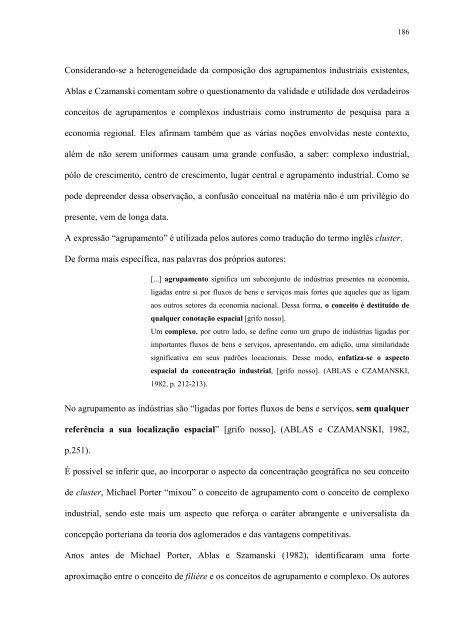 uma anÃ¡lise urbano-regional baseada em cluster ... - Dados e Fatos