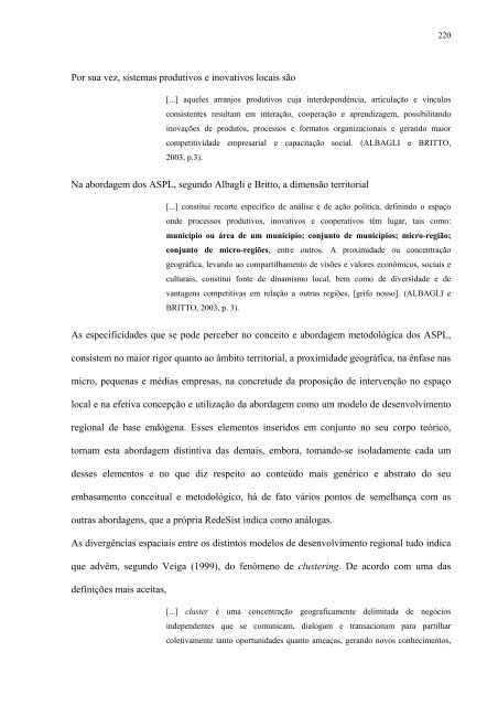 uma anÃ¡lise urbano-regional baseada em cluster ... - Dados e Fatos