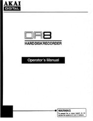 AKAI DR8 User Manual - Point Source Productions Ltd.