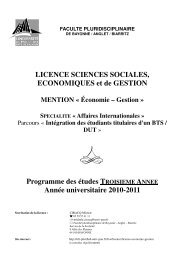 LICENCE SCIENCES SOCIALES, ECONOMIQUES et de GESTION ...