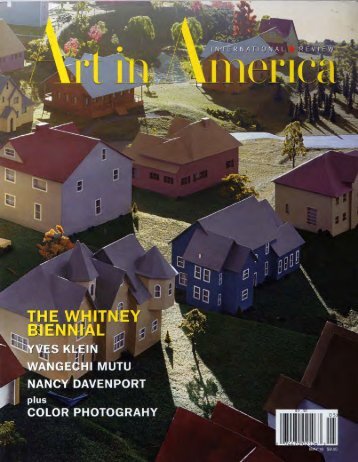 Art in America - Nancy Davenport