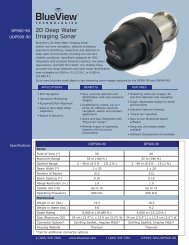 2D Deep Water UDP900-90 Imaging Sonar - BlueView ...