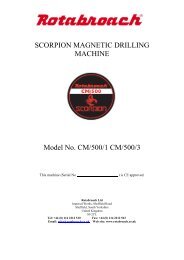 SCORPION MAGNETIC DRILLING MACHINE Model No. CM/500/1 ...