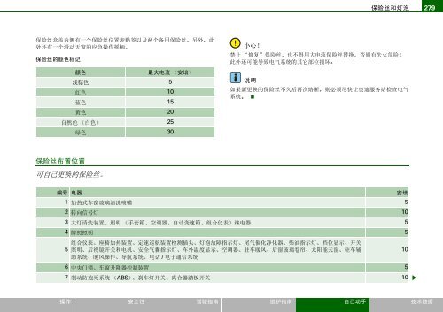 奥迪A6 使用说明书